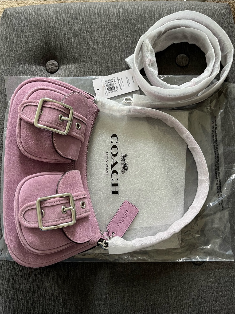 📣CLOSET CLEAROUT📣 Coach Ashton Bag in pink lavender suede 😍😍😍 - Picture 11 of 16